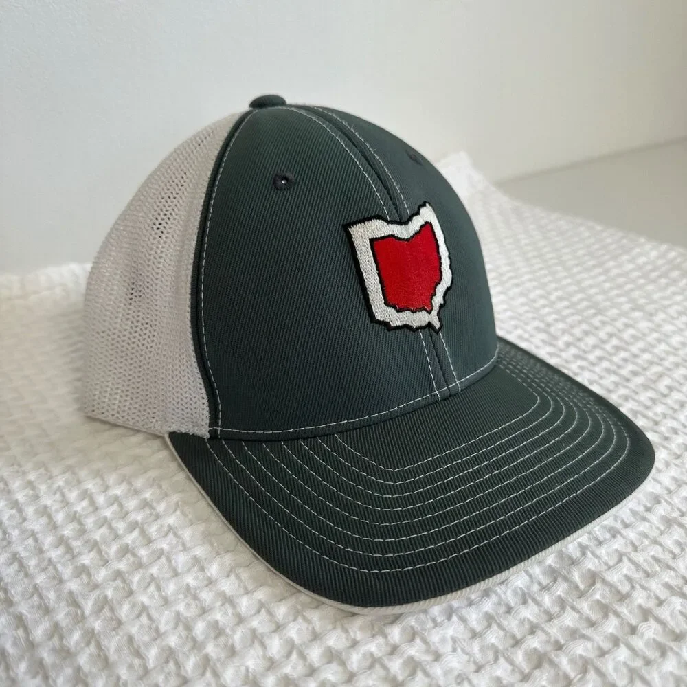 Ohio Flexfit Trucker Mesh Dark Green Hat Size 6 7/8 - 7 3/8, Pacific Headwear